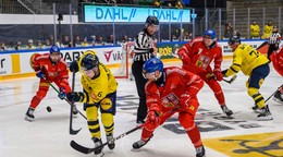 Fotka zo zápasu Švédsko - Česko.