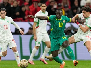Momentka z finále medzi Marokom a Senegalom.