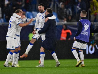 Hráči Kosova sa tešia z výhry