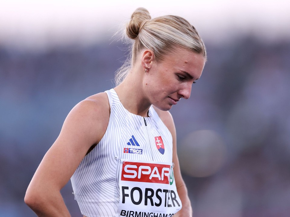Slovenská atlétka Viktória Forster počas ME v Birminghame 2026.