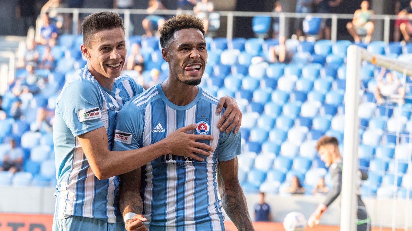 Futbalisti Slovana Bratislava.