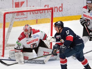 Momentka z play off Tipos extraligy: HC SLOVAN Bratislava - HC GROTTO Prešov.