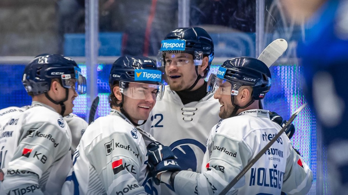 Momentka zo zápasu Plzeň - Vítkovice.