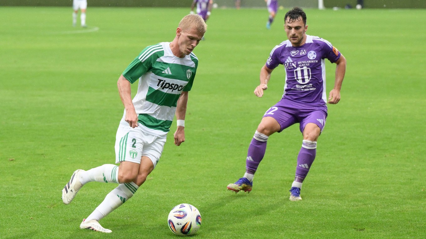 Zľava Lukáš Šimko (Skalica) a Karoly Tamas (Komárno)