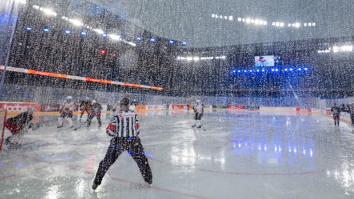 Momentka zo zápasu Old Boys Slovan - Old Boys Sparta v rámci Kaufland Winter Games 2023.