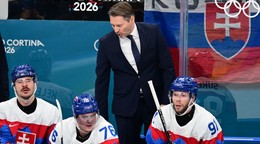 Slovenská lavička v semifinálovom zápase Slovensko - USA. 