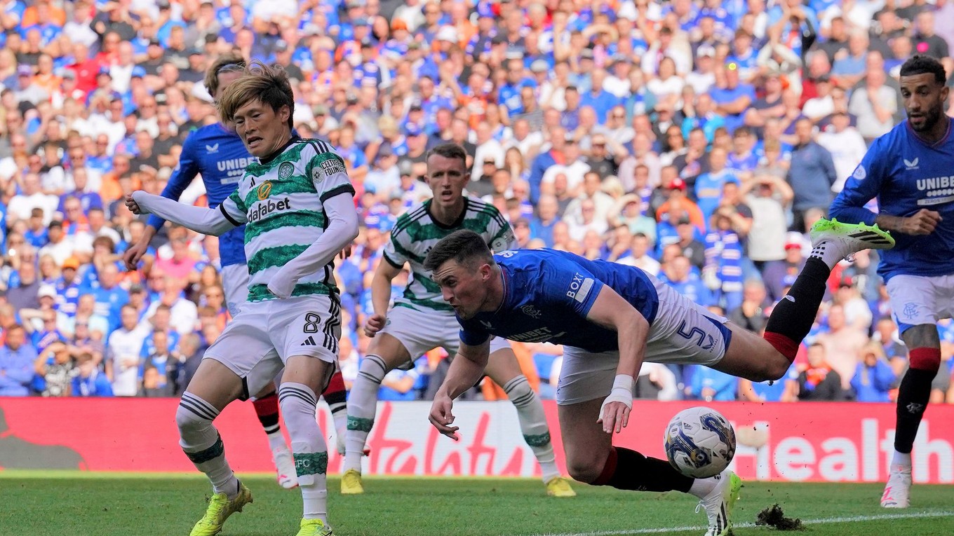 Fotka zo zápasu Glasgow Rangers - Celtic Glasgow.