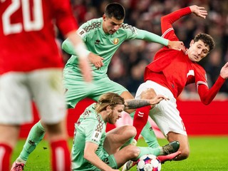 Momentka zo zápasu Dánsko - Bielorusko