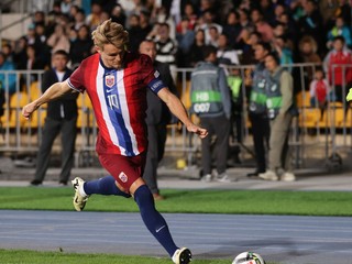 Martin Odegaard v drese Nórska.