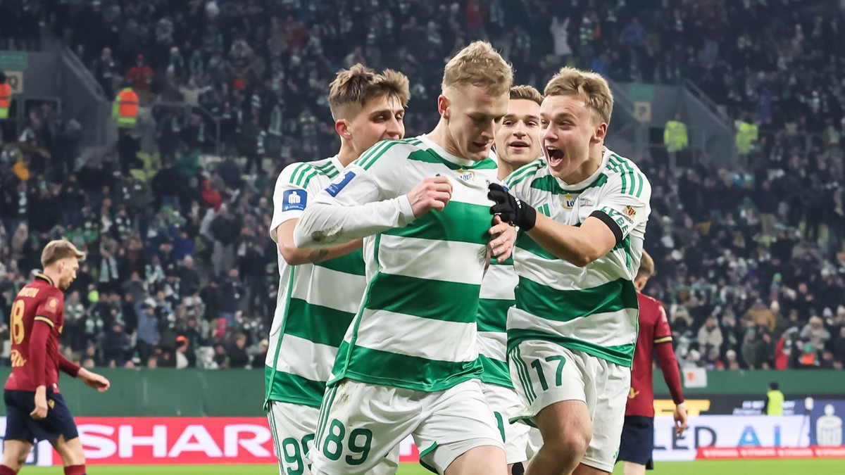 Tomáš Bobček sa teší po strelenom góle v drese klubu Lechia Gdaňsk.