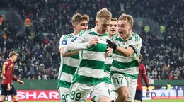 Tomáš Bobček sa teší po strelenom góle v drese klubu Lechia Gdaňsk.