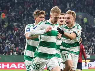 Tomáš Bobček sa teší po strelenom góle v drese klubu Lechia Gdaňsk.