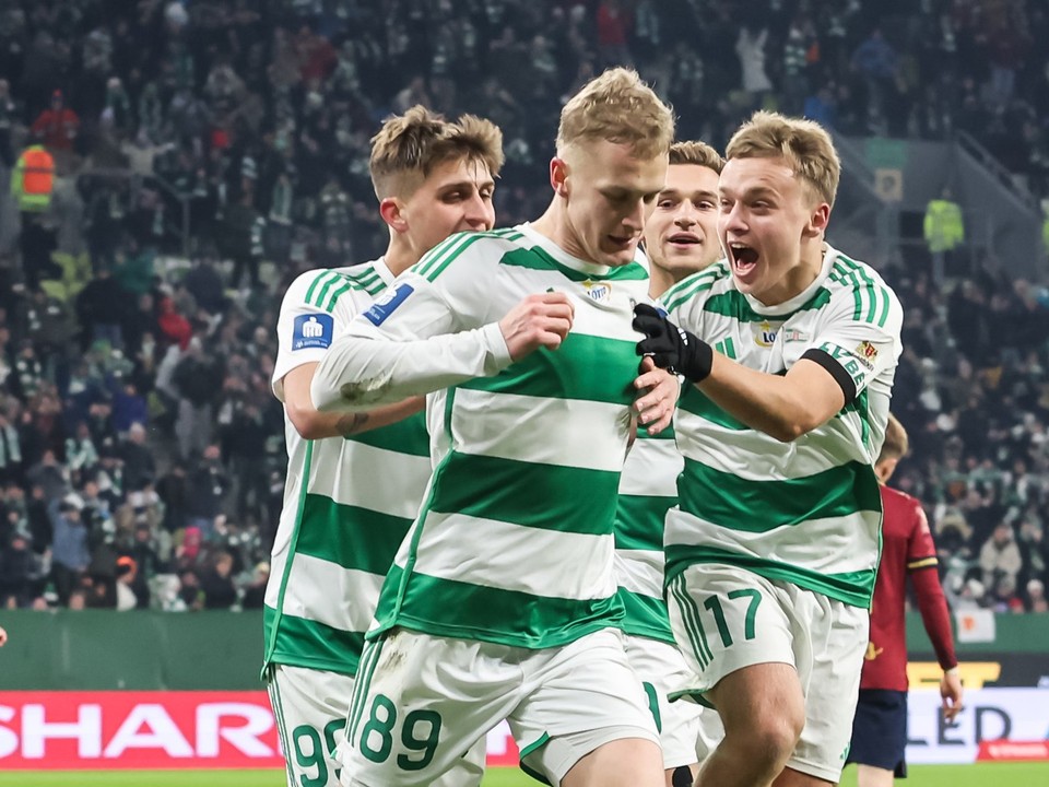 Tomáš Bobček sa teší po strelenom góle v drese klubu Lechia Gdaňsk.