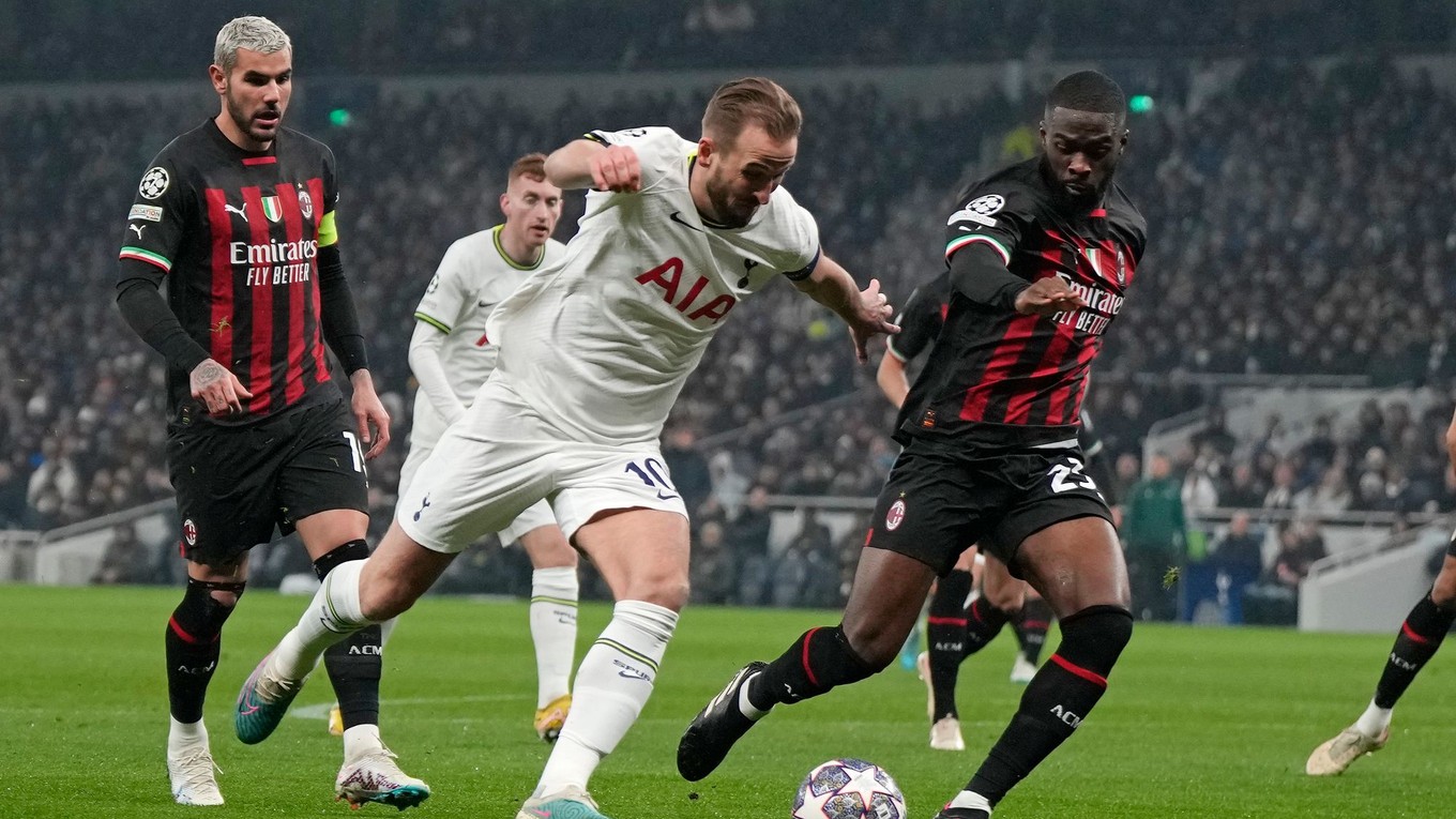 Útočník Tottenhamu Hotspur Harry Kane v zápase proti AC Miláno. 