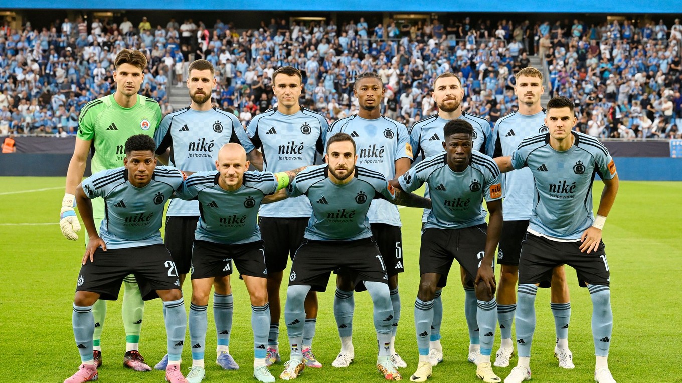 Futbalisti ŠK Slovan Bratislava.