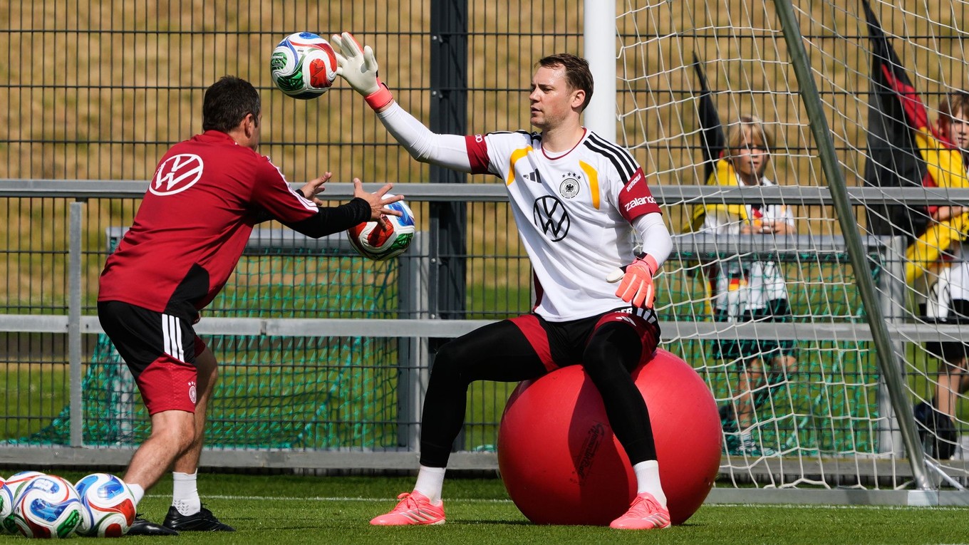 Manuel Neuer na tréningu Nemecka