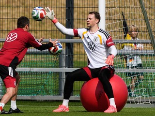 Manuel Neuer na tréningu Nemecka