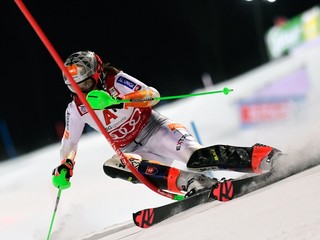 Petra Vlhová v prvom kole slalomu v Schladmingu.