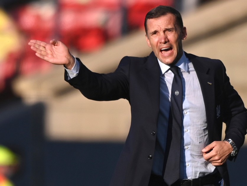 Andrij Ševčenko ako tréner Ukrajiny na EURO 2020 / 2021.