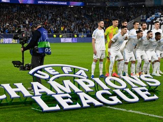 Momentka pred zápasom Slovan Bratislava - Manchester City.