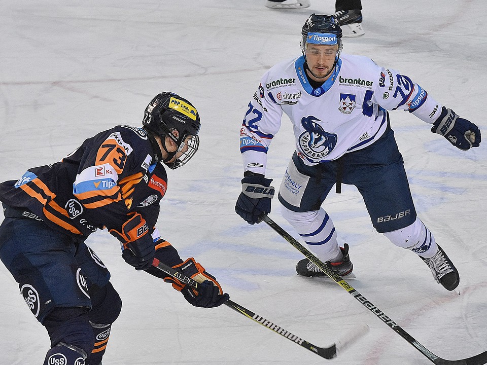 Juraj Eliaš (vľavo) v drese HC Košice.