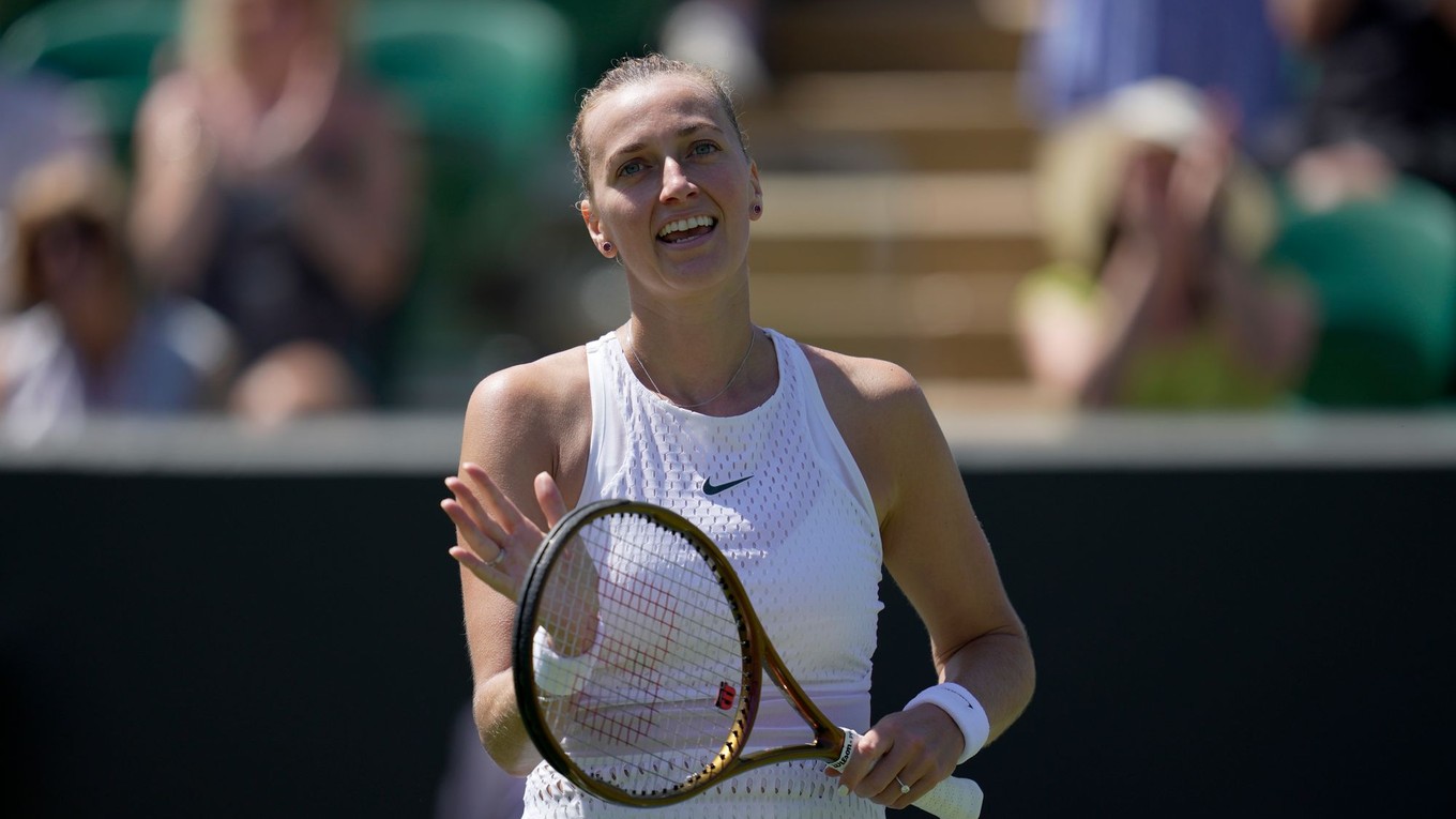 Petra Kvitová na Wimbledone 2023.