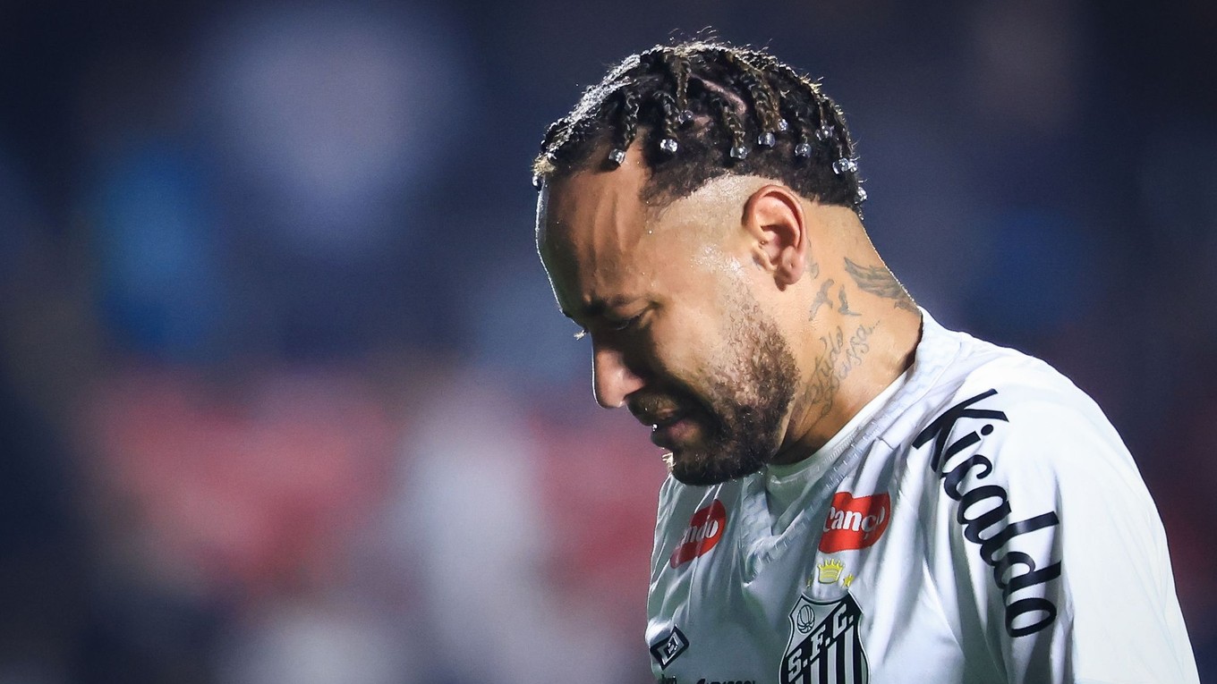 Neymar v drese Santosu