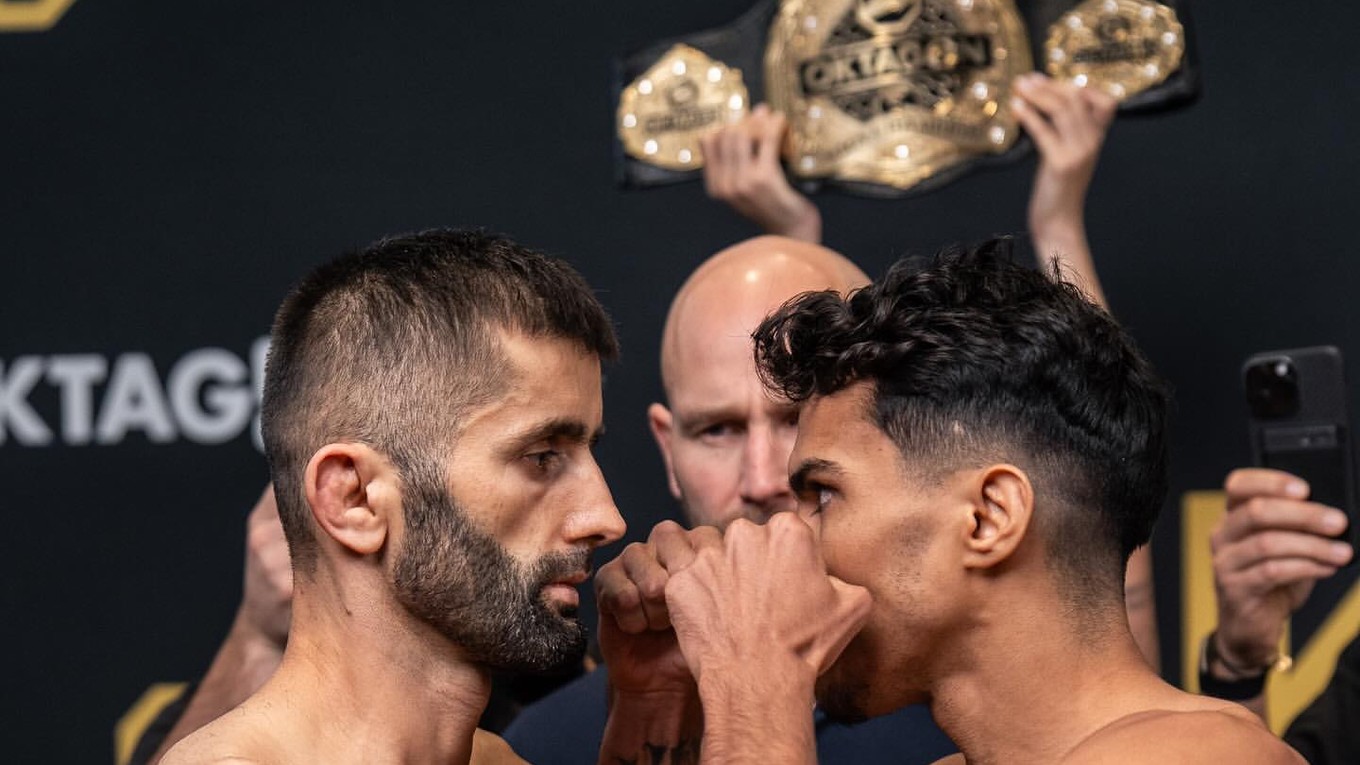 Kakhorov a Severino na vážení.