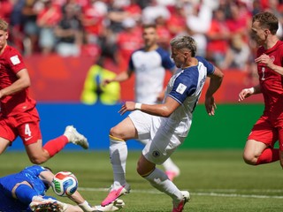 Momentka zo zápasu Kanada - Bosna a Hercegovina v B skupine MS 2026.
