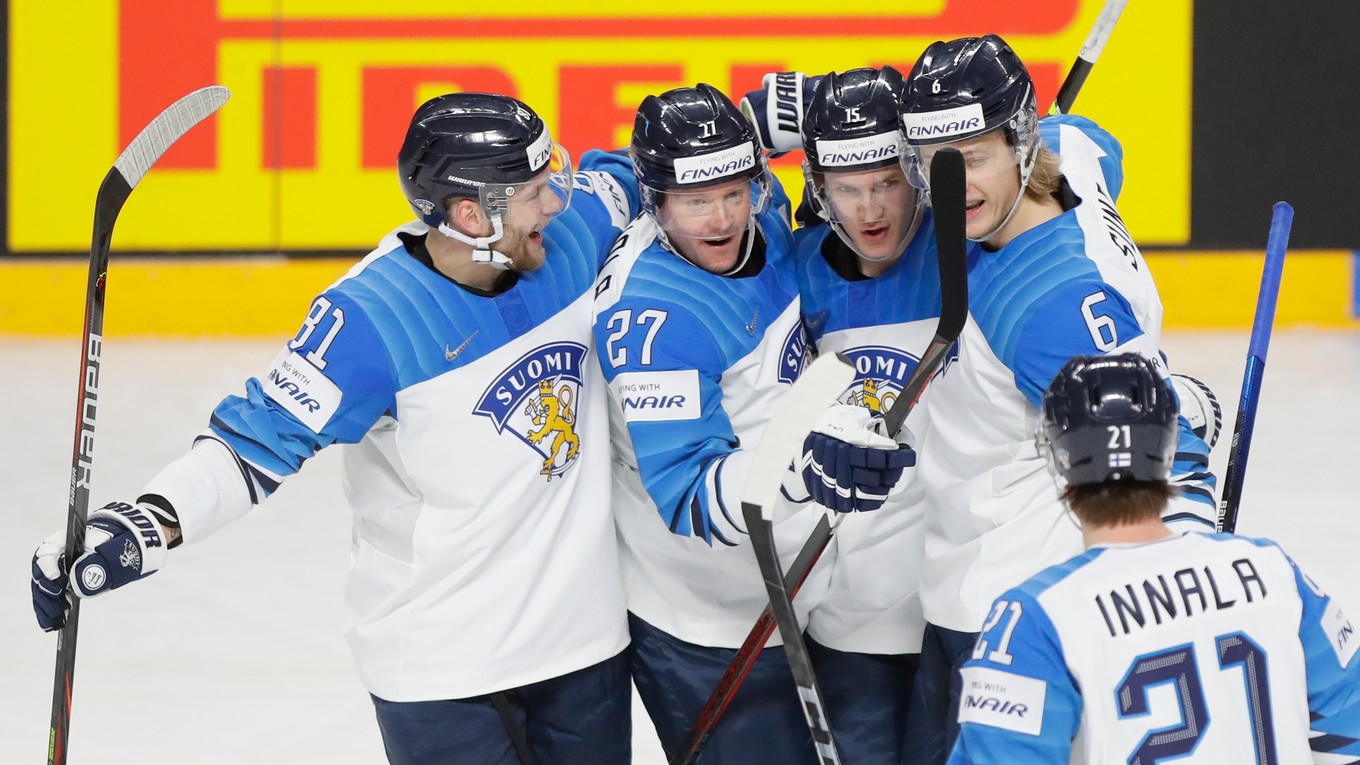 Zápas Nemecko - Fínsko na MS v hokeji 2021.