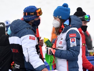 Slovenská lyžiarka Petra Vlhová a brat Boris Vlha v Jasnej.