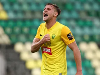 Futbalista Filip Kaša (Žilina) sa raduje z gólu