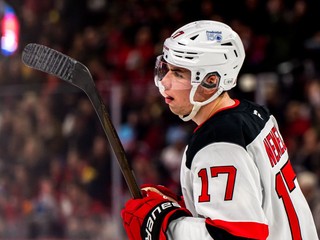 Šimon Nemec v drese New Jersey Devils. 
