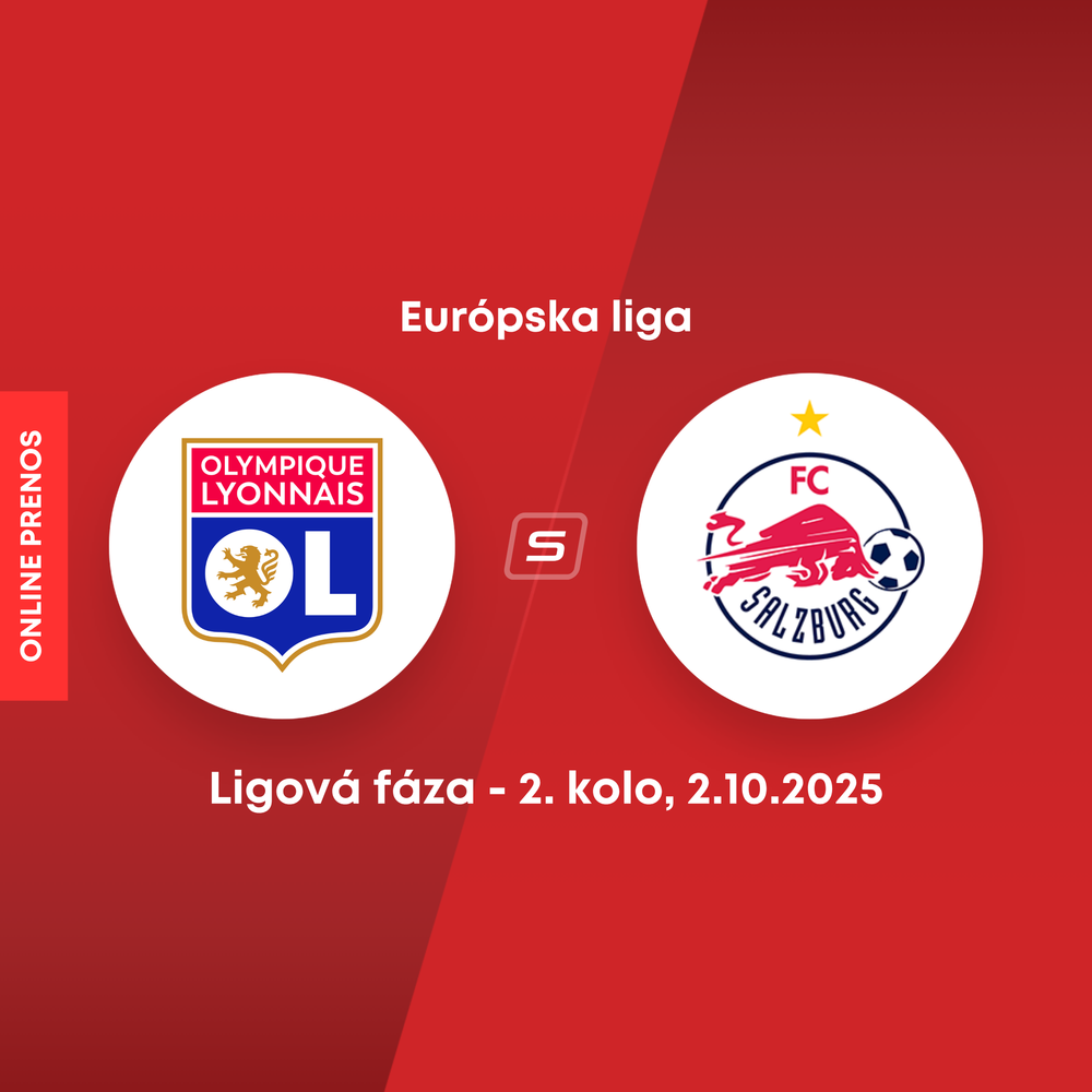 ONLINE: Olympique Lyon - Red Bull Salzburg dnes, Európska liga LIVE (2. kolo)