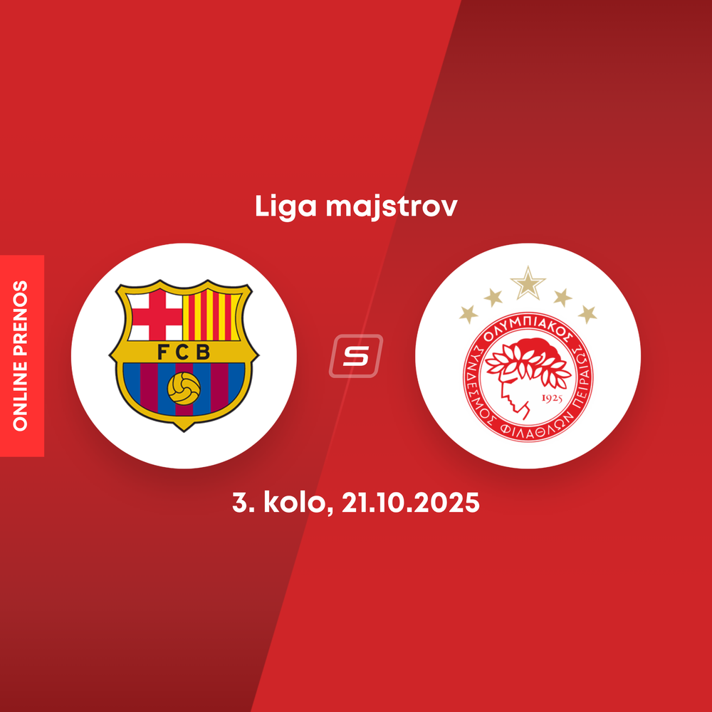 ONLINE: FC Barcelona - Olympiakos F.C. dnes, Liga majstrov LIVE (3. kolo)