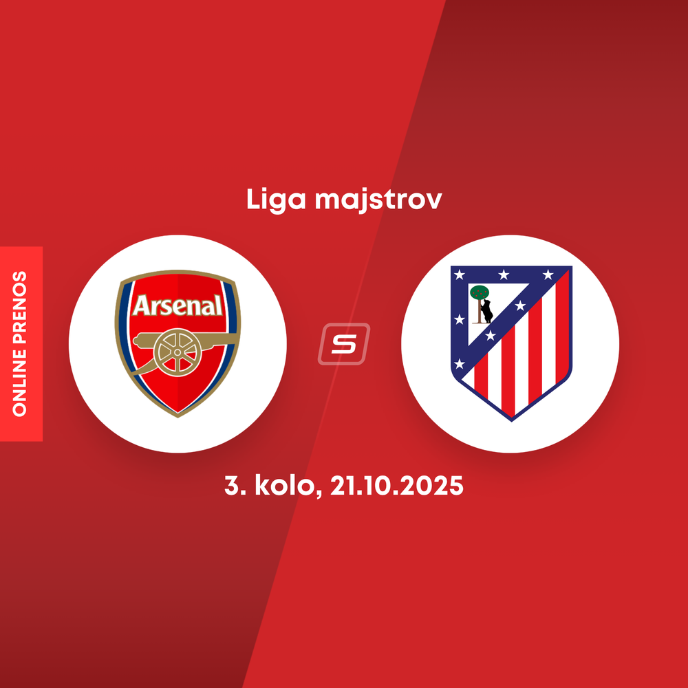 ONLINE: Arsenal - Atlético Madrid dnes, Liga majstrov LIVE (3. kolo)