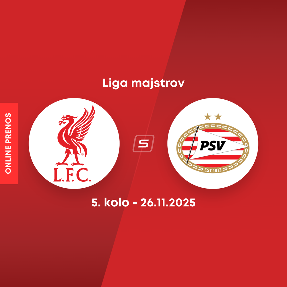 ONLINE: Liverpool FC - PSV Eindhoven dnes, Liga majstrov LIVE (5. kolo)