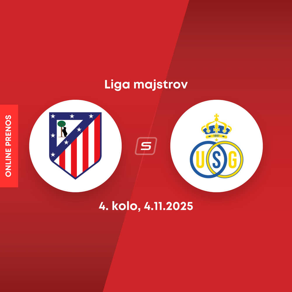 ONLINE: Atlético Madrid - Royale Union St-Gilloise dnes, Liga majstrov LIVE (4. kolo)