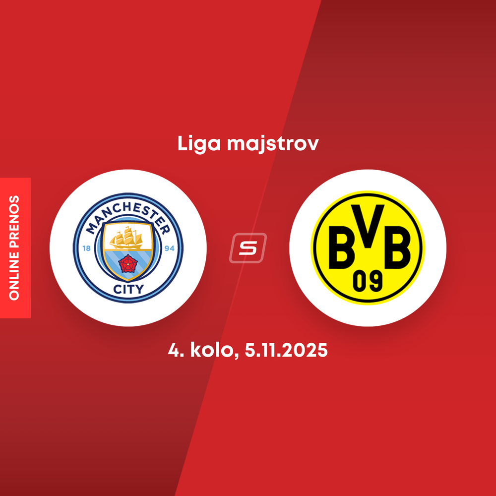 ONLINE: Manchester City - Borussia Dortmund dnes, Liga majstrov LIVE (4. kolo)