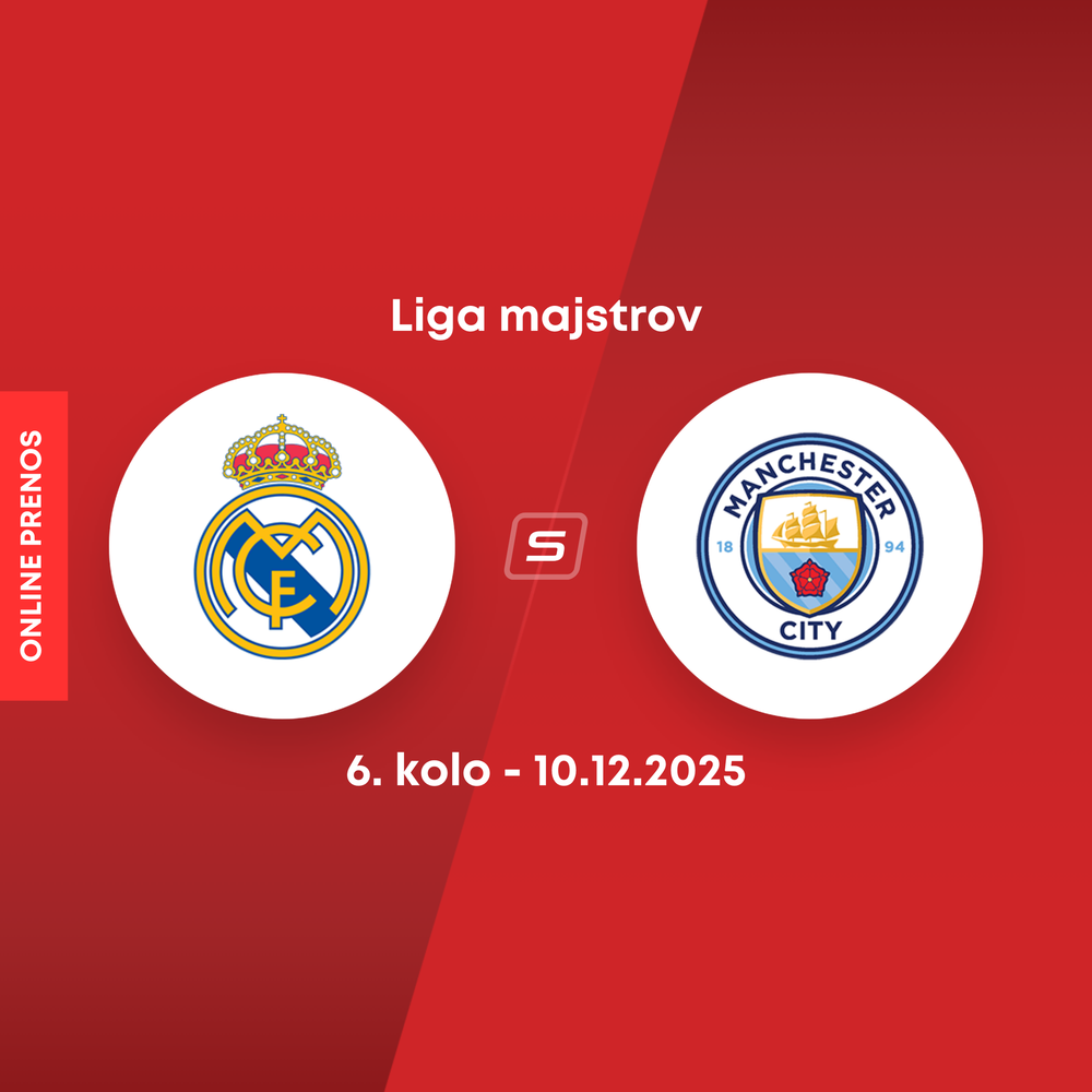 ONLINE: Real Madrid - Manchester City dnes, Liga majstrov LIVE (6. kolo)