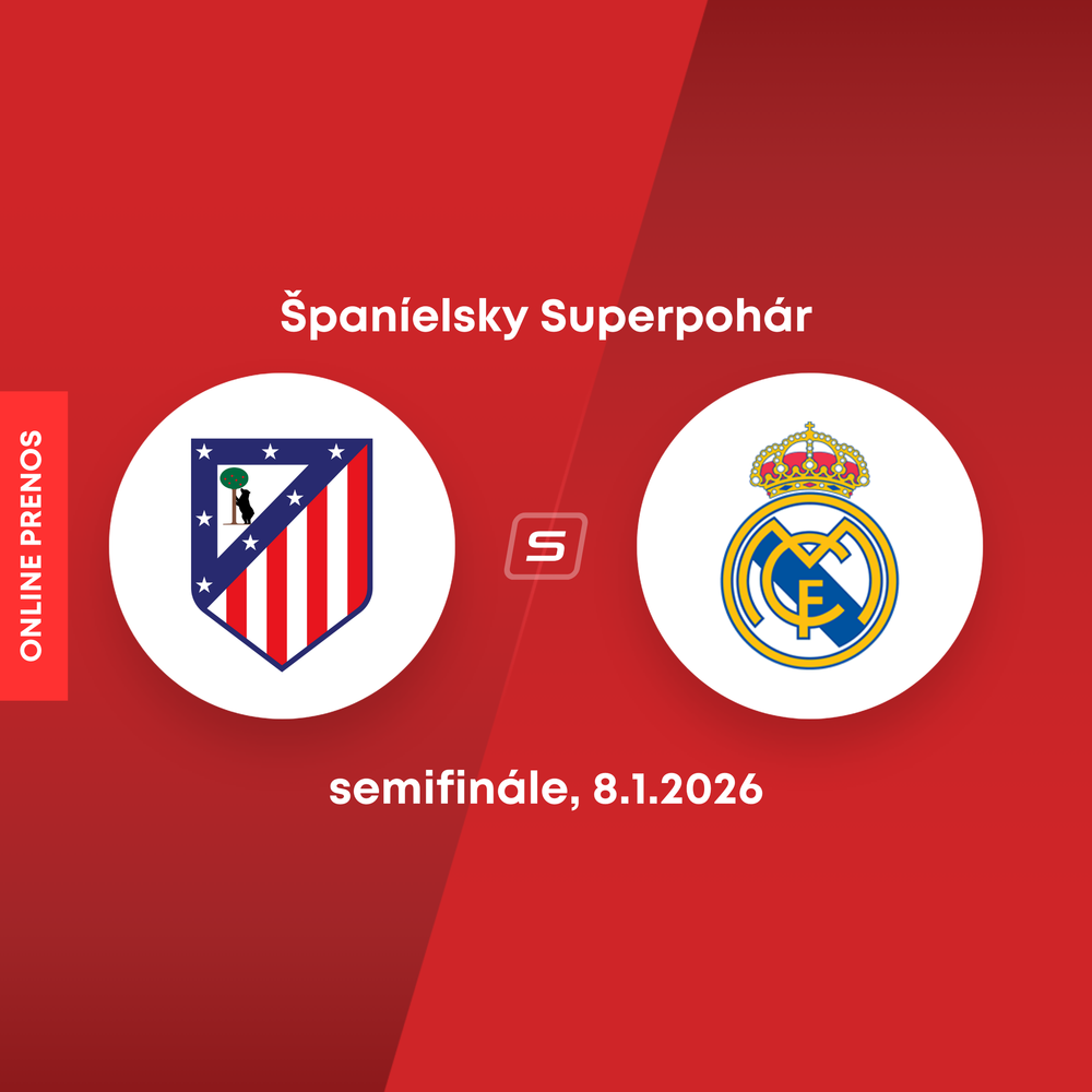 ONLINE: Atlético Madrid - Real Madrid dnes, Španielsky Superpohár LIVE (semifinále)