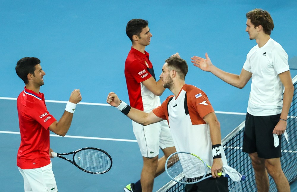 Djokovičova skvelá séria na ATP Cupe pokračuje, hoci Srbi prehrali