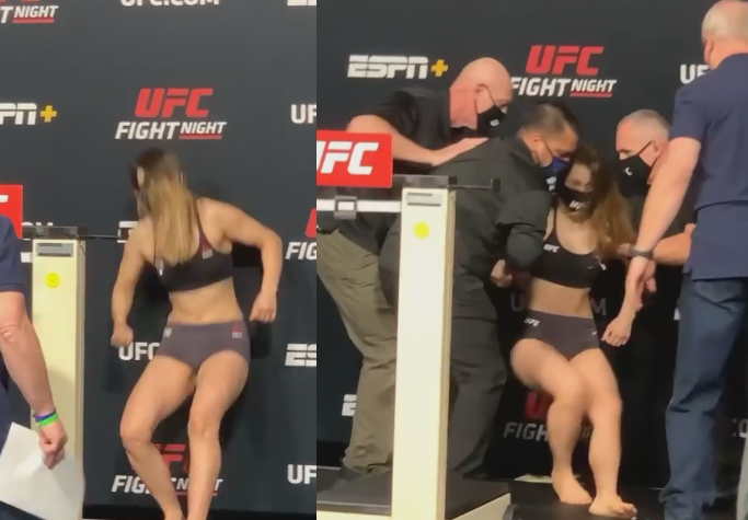 VIDEO: Bojovníčka odpadla na vážení pred turnajom UFC Vegas 22