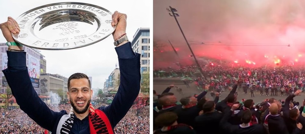 Feyenoord oslavuje s tisíckami ľudí. Hancko držal trofej a spieval