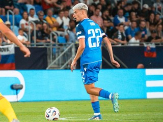 Tomáš Rigo v zápase Slovensko - Rumunsko na EURO U21 v Bratislave.