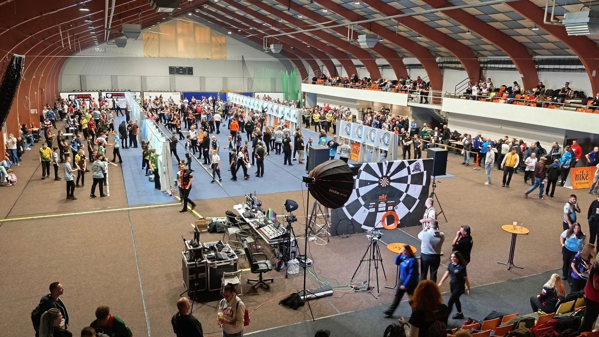 Podujatie Slovenského pohára v šípkach 2025 v Martine.