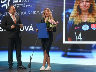 Víťazka kategórie Futbalistka roka do 17 rokov Sára Straková, Grassroots Gala 2023.