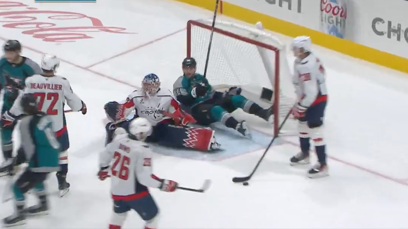 Pavol Regenda po góle do siete Washingtonu. 