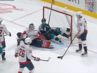 Pavol Regenda po góle do siete Washingtonu. 