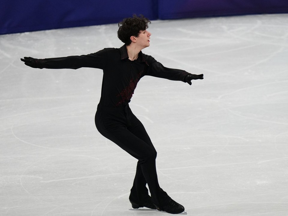 Adam Hagara počas krátkeho programu na ZOH v Miláne.